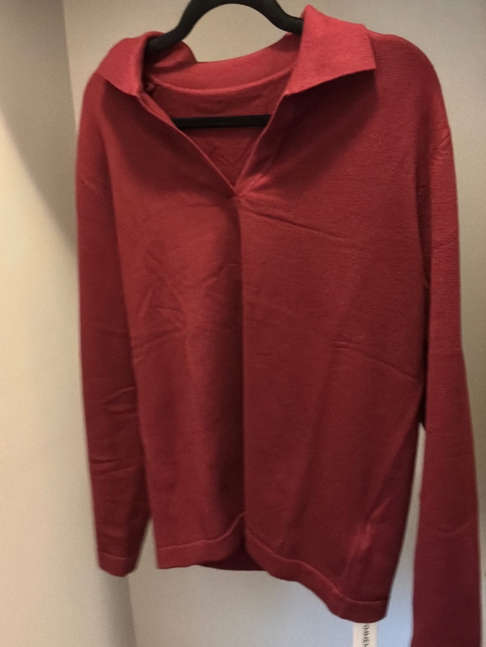 Burgundy Collared Pullover Sweater